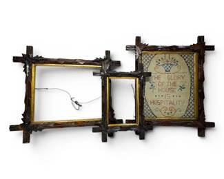 The Glory Of The House Is Hospitality CrossStitch  2 Wooden Frames
