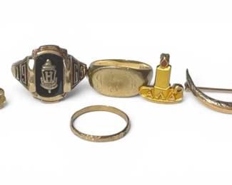 10k Gold Class Ring, Academic Honor Pins,  More