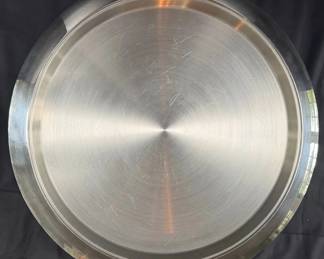 Frontgate Hot Cold 20 Round Stainless Steel Serving Tray