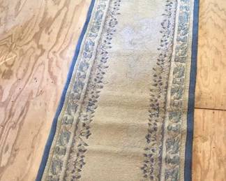 Blue  Ivory Hall Rug