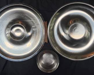MidCentury Danish Stainless Steel Serving Trays  Lundtofte  Stelton