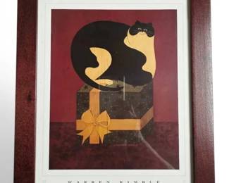 Warren Kimble American Folk Art Cat Print