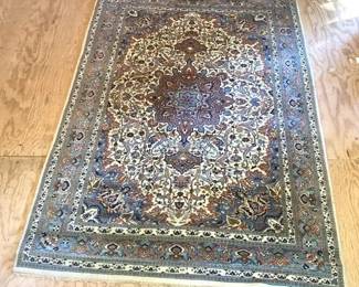 PersianStyle Rug in Blue, Rust,  Ivory
