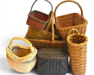 Various Sized Woven Baskets