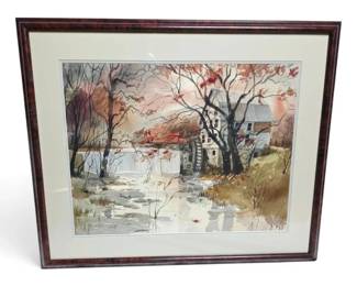 Rocky Fork Waters 1978 Watercolor by Tom Taylor
