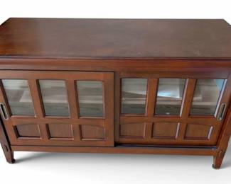 Storage Cabinet With Sliding Glass Doors