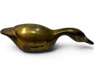 Solid Brass Goose Figurine