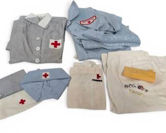Vintage Medical Clothes, Red Cross Pins  More