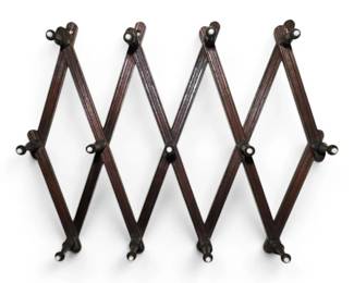 Vintage Wooden Accordion Mug Rack