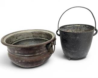 Metal Cauldron Style Pot  Cast Iron Kettle With Handles