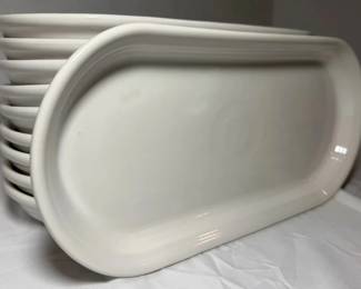 Ten White Fiestaware 12 Ceramic Plates