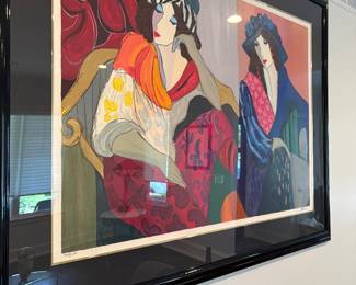 "Thoughts" - large scale lithograph - signed and numbered by Patricia Govezensky - post-impressionist style