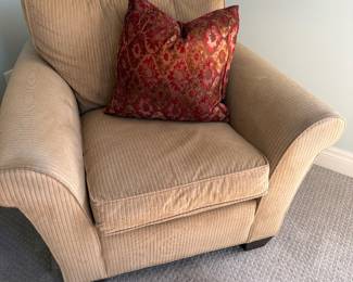 Velvet armchair by Stickley