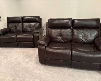 Double power reclining loveseats - 2 available - both sides recline independently