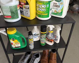 Cleaning suppliesand 3-tier storage shelf