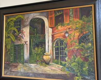 Parisian oil painting (circa 1943) - framed