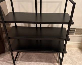3-tier black bookcase