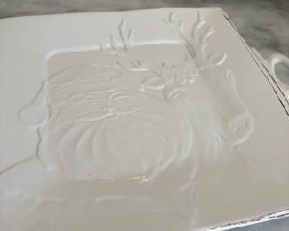 Vietri white Christmas - Santa platter