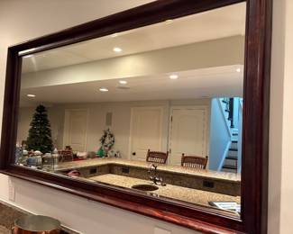 Large beveled edge mirror