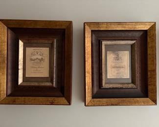 Vineyard labels - framed