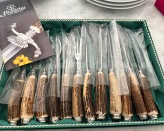 Hubertus "horn" fork and knife set