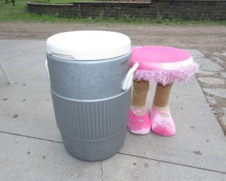 Lot 193. Large water jug and a princess stool