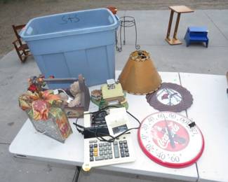 Lot 182. Box lot including a Coca-Cola thermometer
