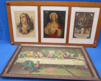 Lot 254. Two framed religious pictures