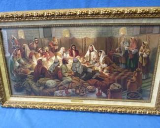 Lot 260. 40" x 23.5" This is My Body by James Seward in a frame with gold scrollwork