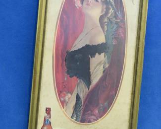 Lot 34. Pabst Blue Ribbon framed poster. 13"W x 26"H