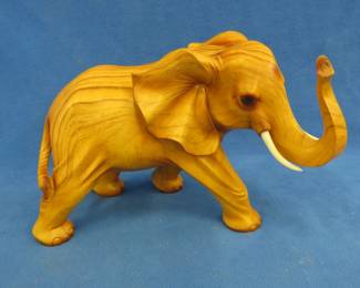 Lot 42. Hand-carved wooden elephant