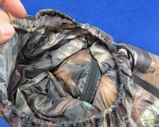 Lot 72. Camp chair, sleeping bag, poles, duffle bag, and likely a tent. Untested