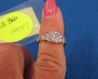 Lot 236. Ladies CZ ring size 6 1/2