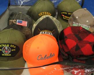 Lot 86. Vietnam veteran hat and more. Most are only lightly used