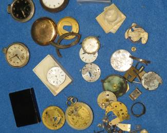 Lot 307. Build your own antique pocket watch. Includes 14k gold-plated watch case back.