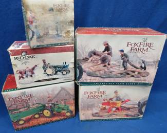 Lot 81. Five FoxFire Farm collectible farming figures. See the boxes for photos of the figures