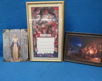 Lot 332. Three framed Christmas prints