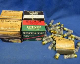 Lot 61. 75 Sellier & Bellot, 25 Black Aces, and 25 Estate (125 total) OO buckshot rounds