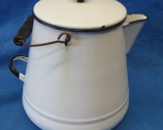 Lot 103. Enamel cowboy camp coffee pot