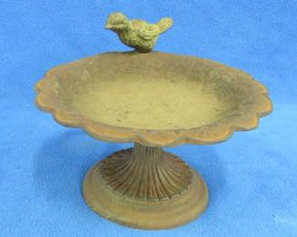 Lot 43. Small (see photos) metal bird bath