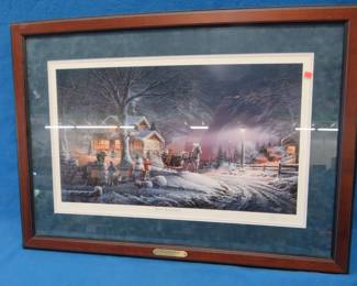 Lot 330. Winter Wonderland framed print by Terry Redlin