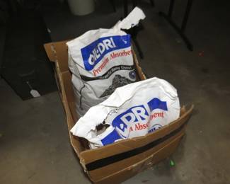 Lot 187. Two nearly full 25 lb. bags of floor dry