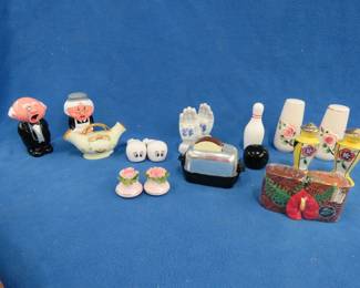 Lot 228. Ten sets of salt and pepper shakers
