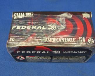 Lot 296. 100 Federal 9mm rounds