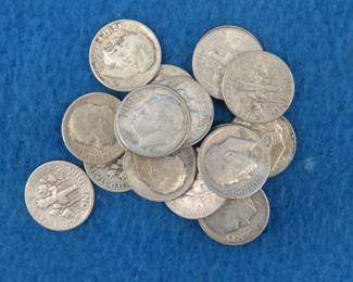 Lot 312. Twenty silver Roosevelt dimes