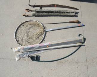 Lot 287. Hay saw, two unidentified heavy metallic rods, and more
