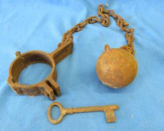 Lot 142. Old ball and chain