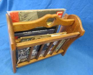 Lot 123. Magazine caddy, books, and more