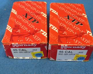 Lot 117. Two boxes of approx. 50 each (approx. 100 total) Hornady 300-grain bullets