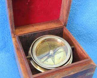 Lot 140. Mariner's compass in a wooden case